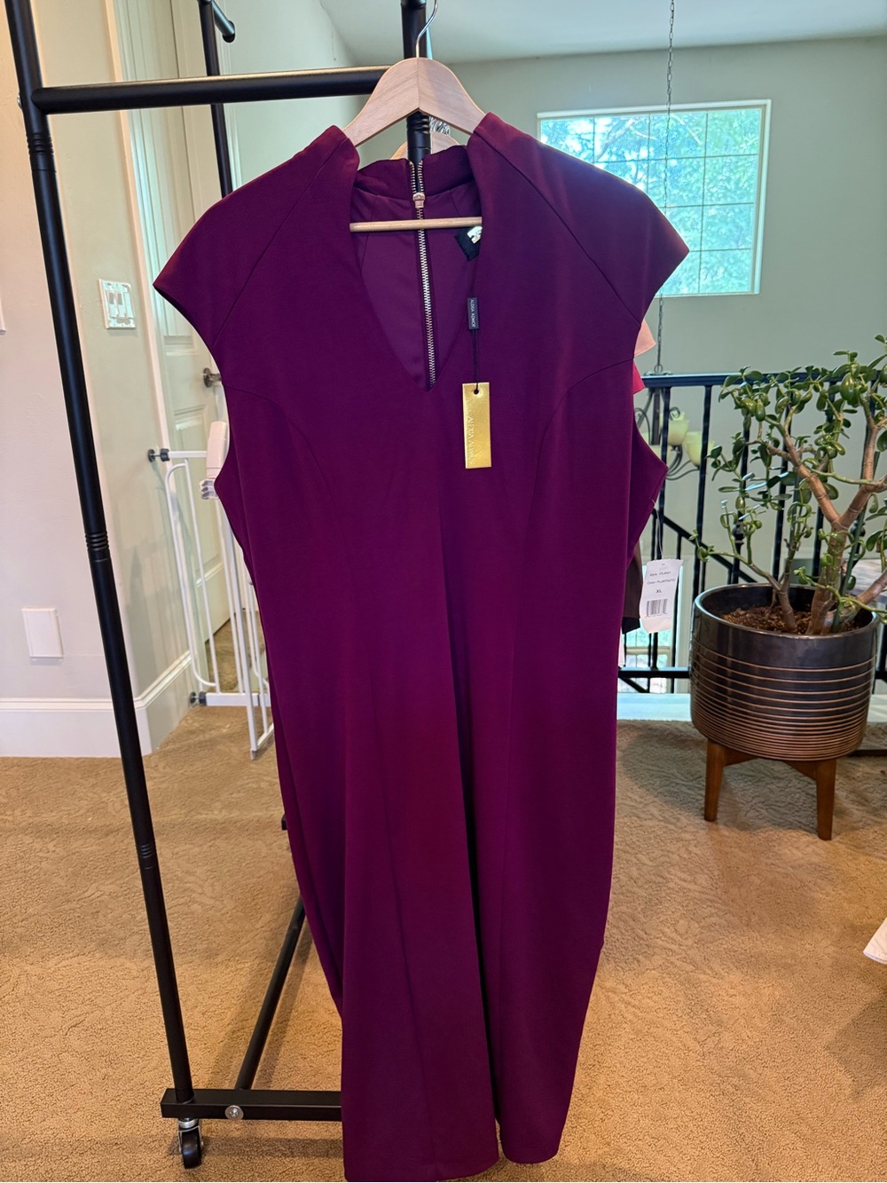 Alexia Admor Plum Midi Sheath Dress
